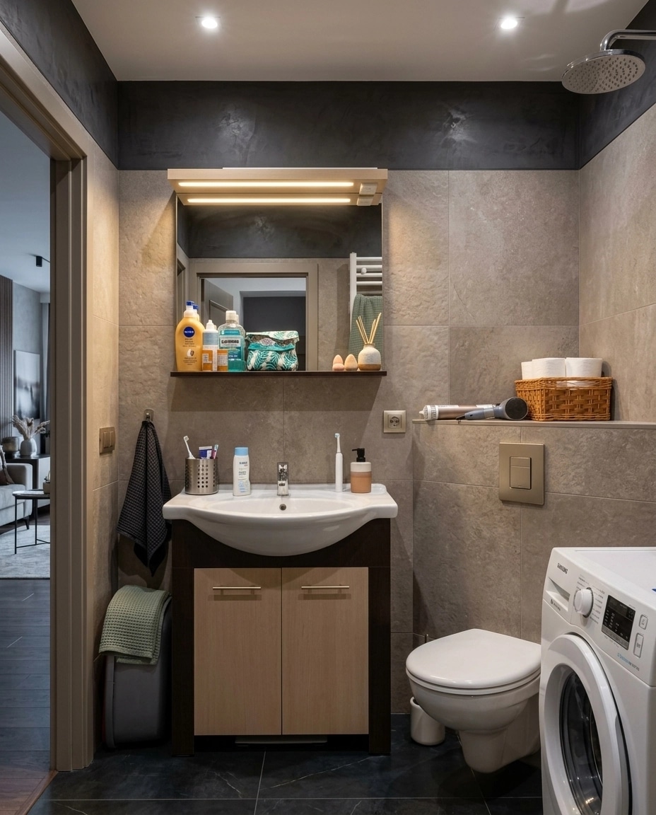 Bathroom interior in Contemporary style — photo by GenRoom AI