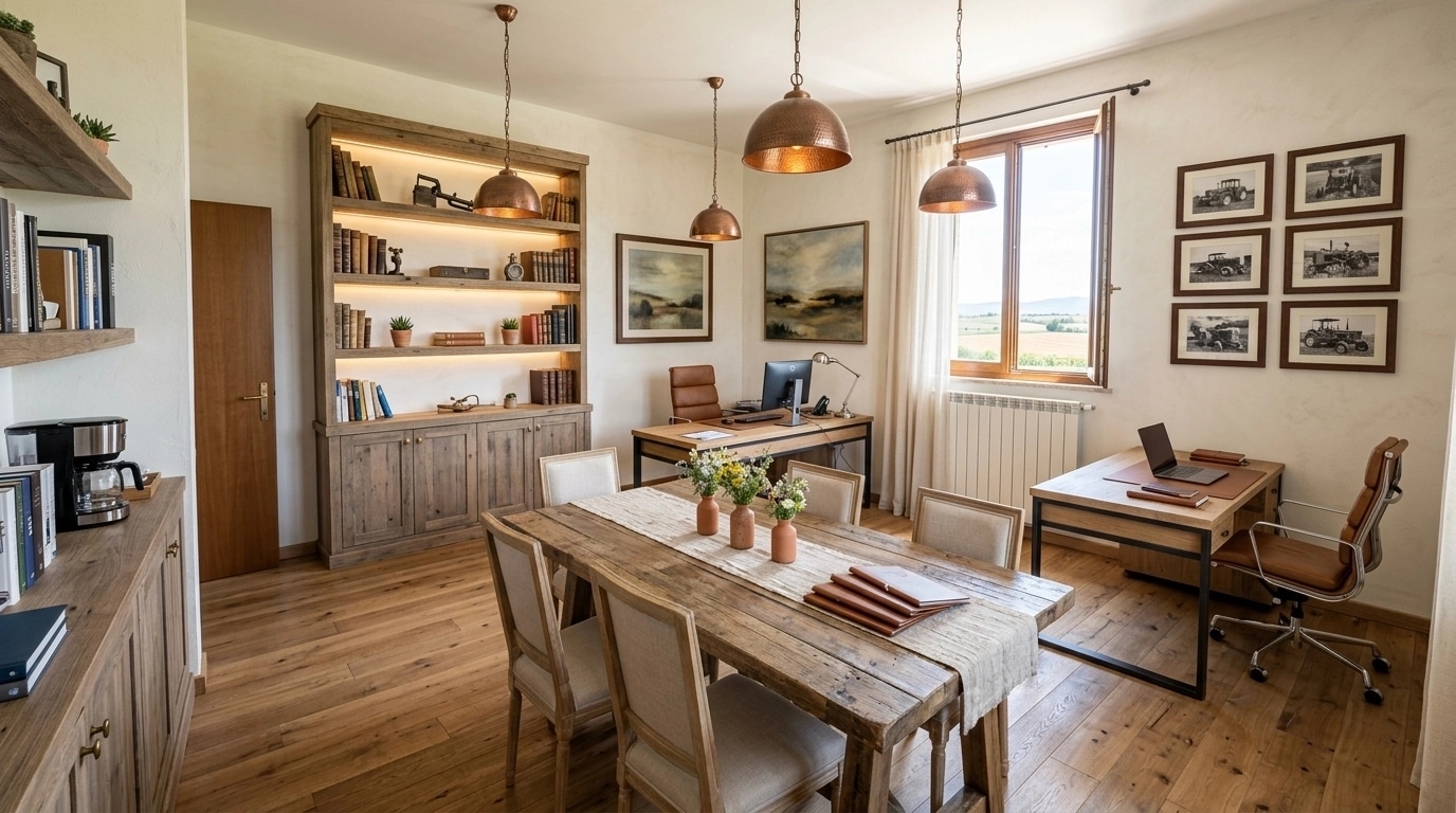 Interior design in Modern Farmhouse style — office_space by GenRoom AI