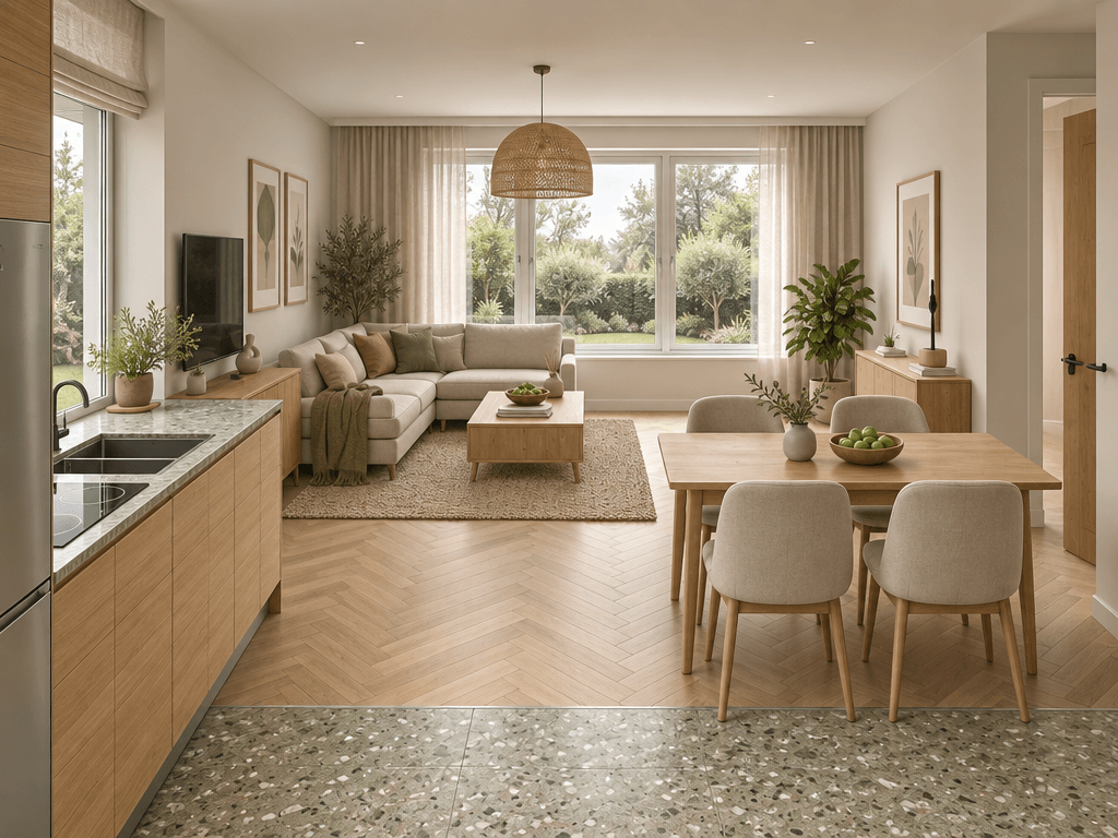 Scandinavian غرفة المعيشة design — interior photo by GenRoom AI