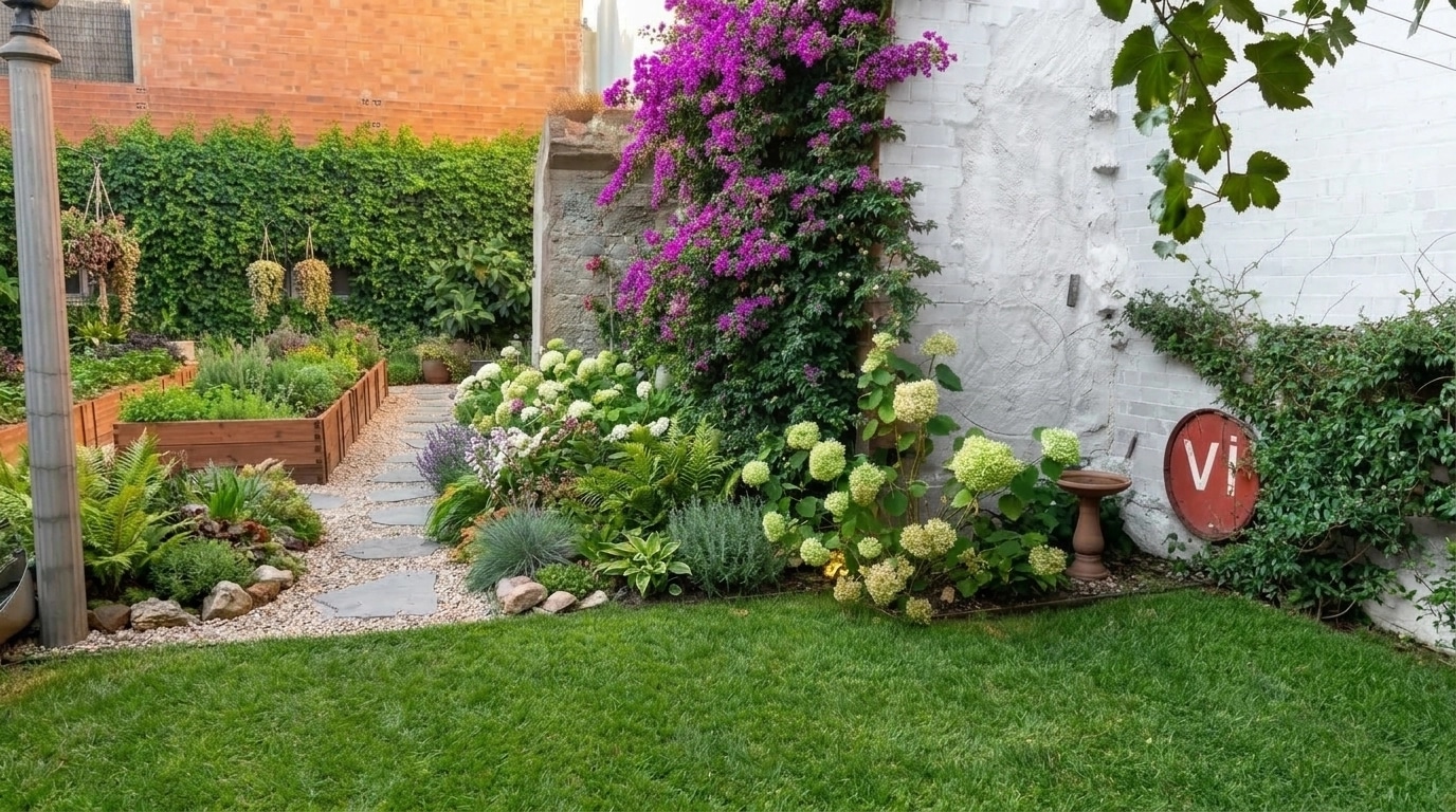 Landscape design in Eco Natural Garden style — Yard by GenRoom AI