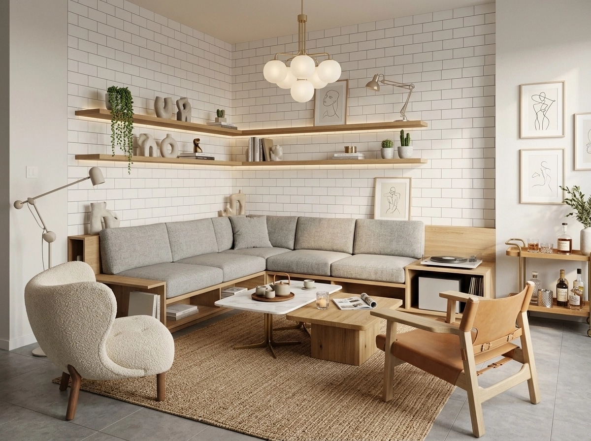 Scandinavian Living Room design — interior photo by GenRoom AI