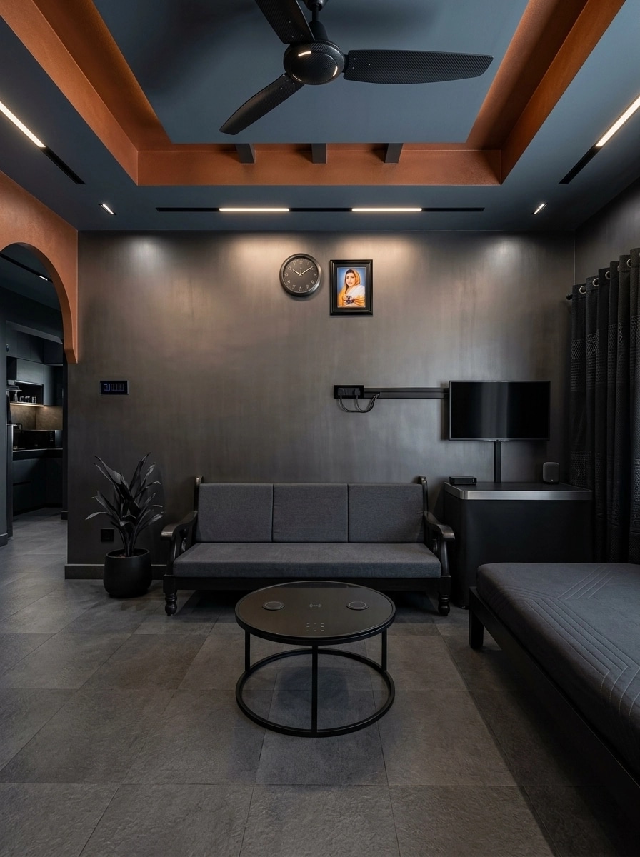 Interior design in Blacktec style — Living Room by GenRoom AI