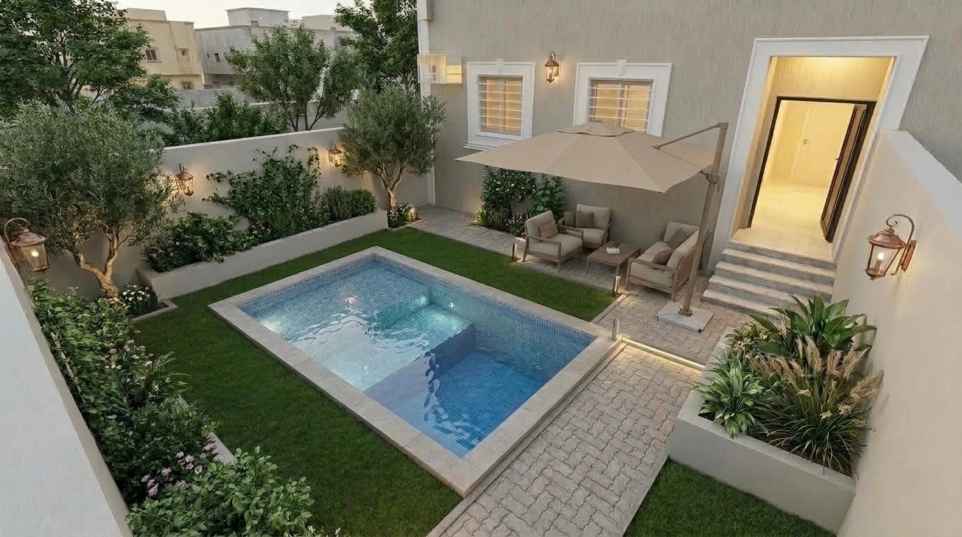 Yard design in no_style style — photo by GenRoom AI