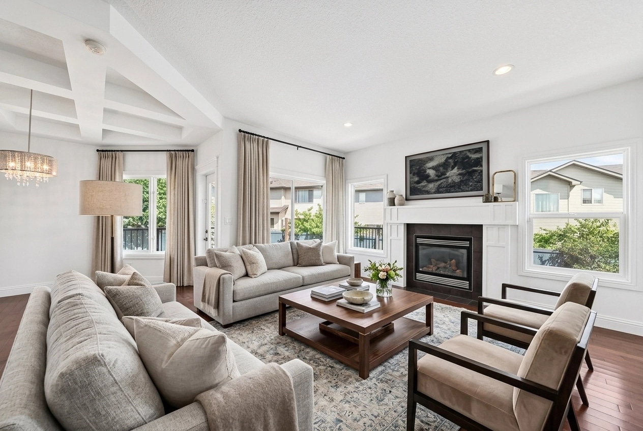 Transitional Living Room design — interior photo by GenRoom AI