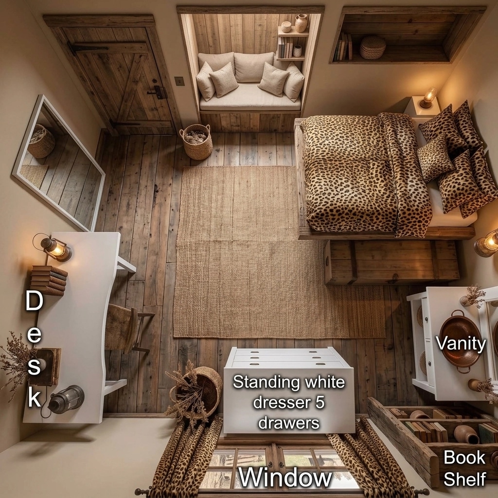Interior design in Rustic style — Living Room by GenRoom AI