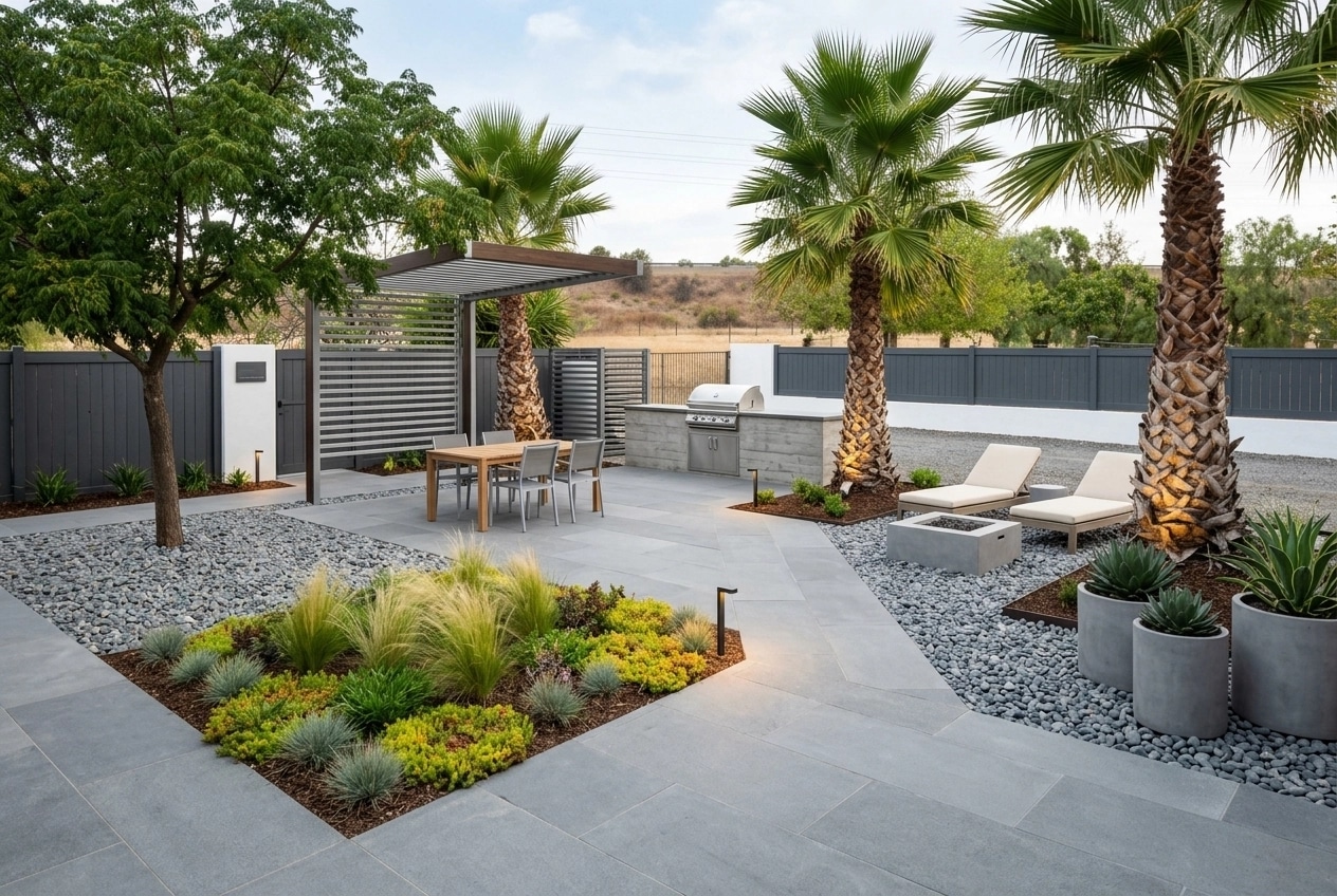 Landscape design in Minimalist Yard style — Yard by GenRoom AI