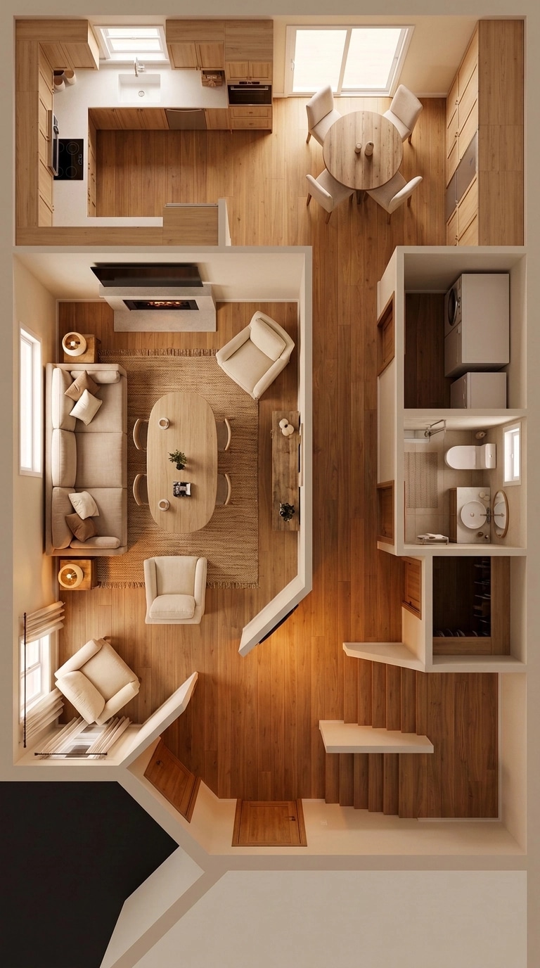Interior design in Scandinavian style — Living Room by GenRoom AI