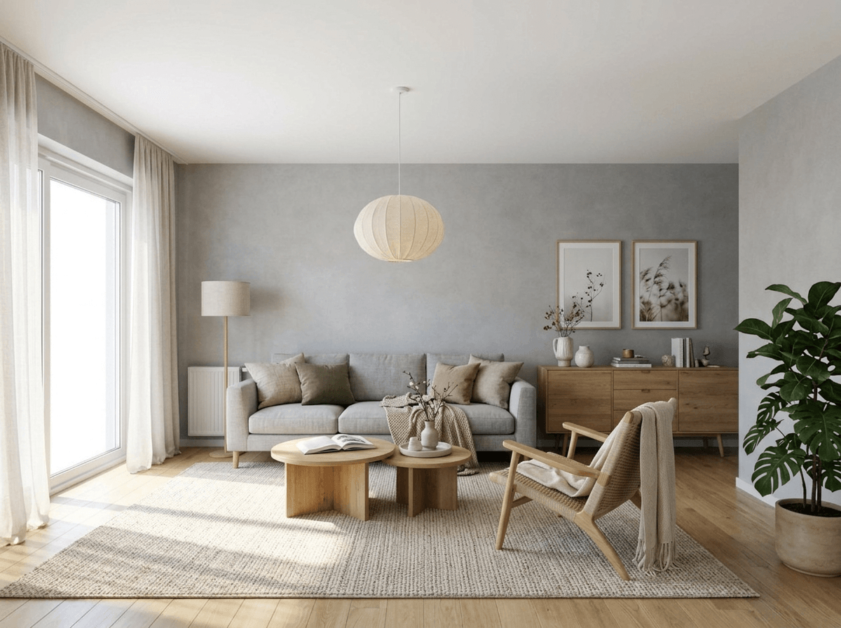Interior design in Scandinavian style — Living Room by GenRoom AI