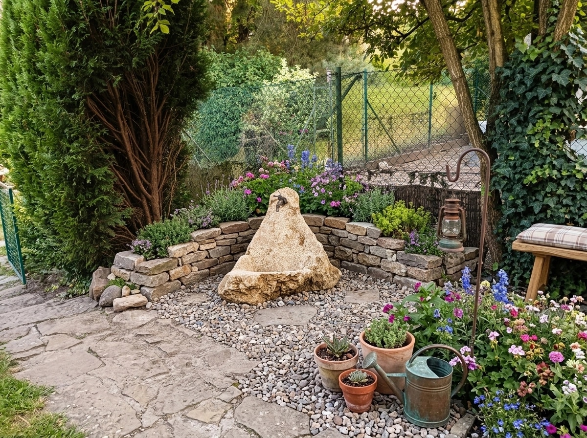 Country Rustic Garden Yard design — yard photo by GenRoom AI