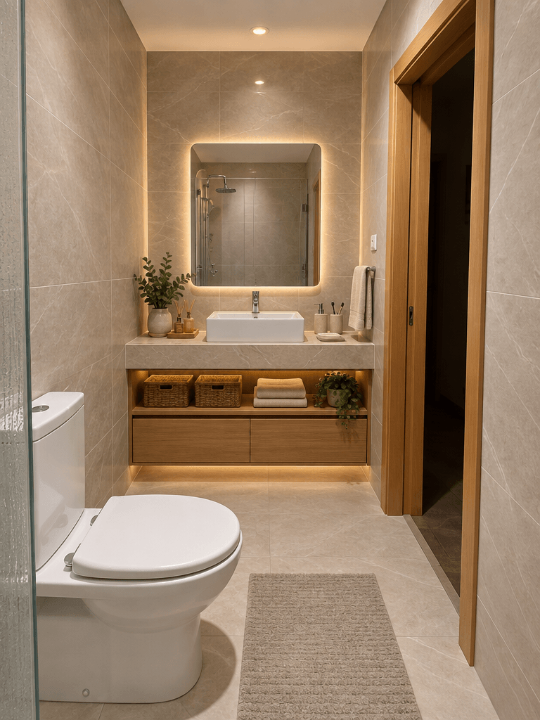 Bathroom interior in Contemporary style — photo by GenRoom AI