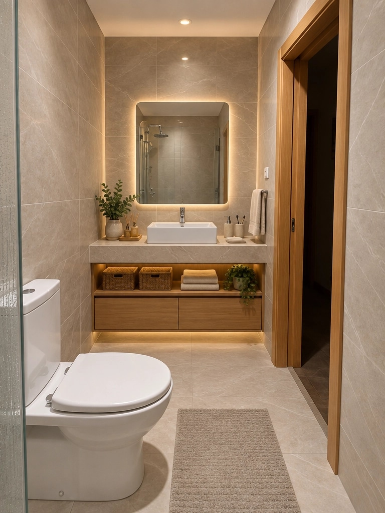 Contemporary Bathroom design — interior photo by GenRoom AI