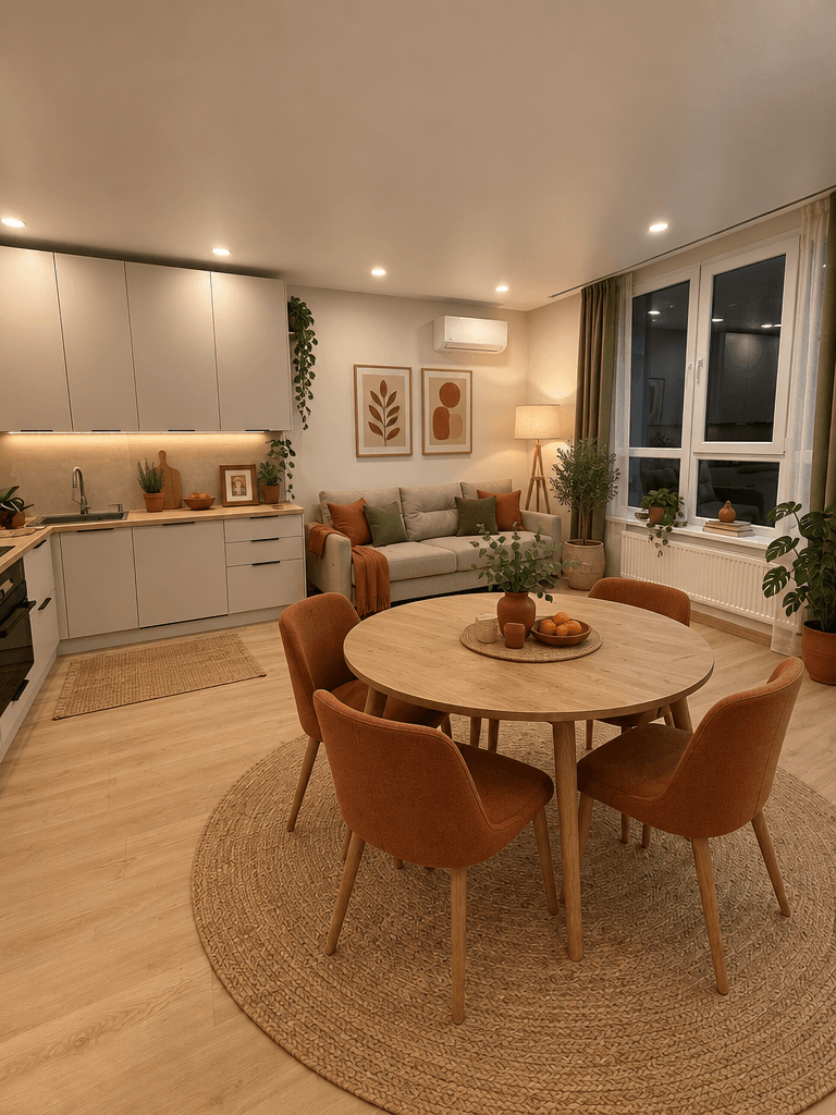 التصميم الداخلي بنمط Scandinavian — dining_room من GenRoom AI