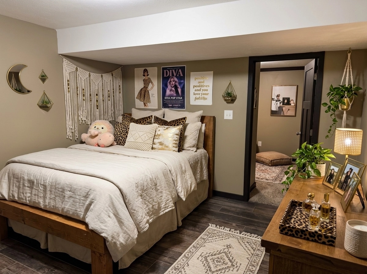 Bohemian Bedroom design — interior photo by GenRoom AI