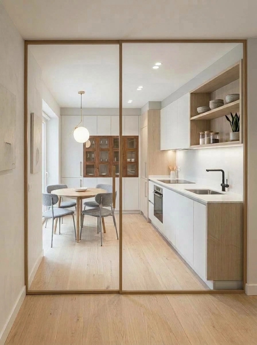 Kitchen interior in Scandinavian style — photo by GenRoom AI