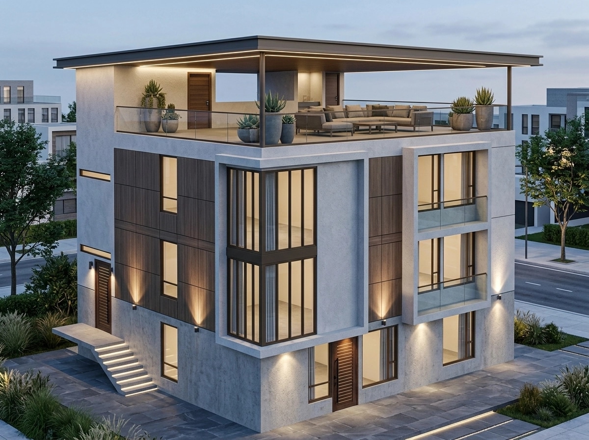 Contemporary Facade Facade design — facade photo by GenRoom AI