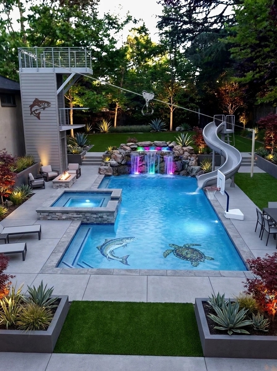 Landscape design in Contemporary Yard style — Yard by GenRoom AI