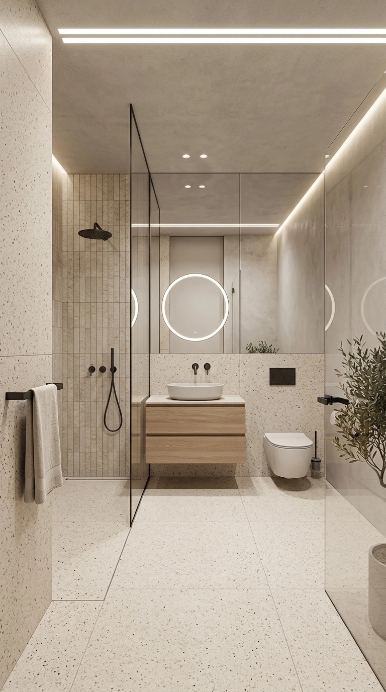Minimalism Bathroom design — interior photo by GenRoom AI