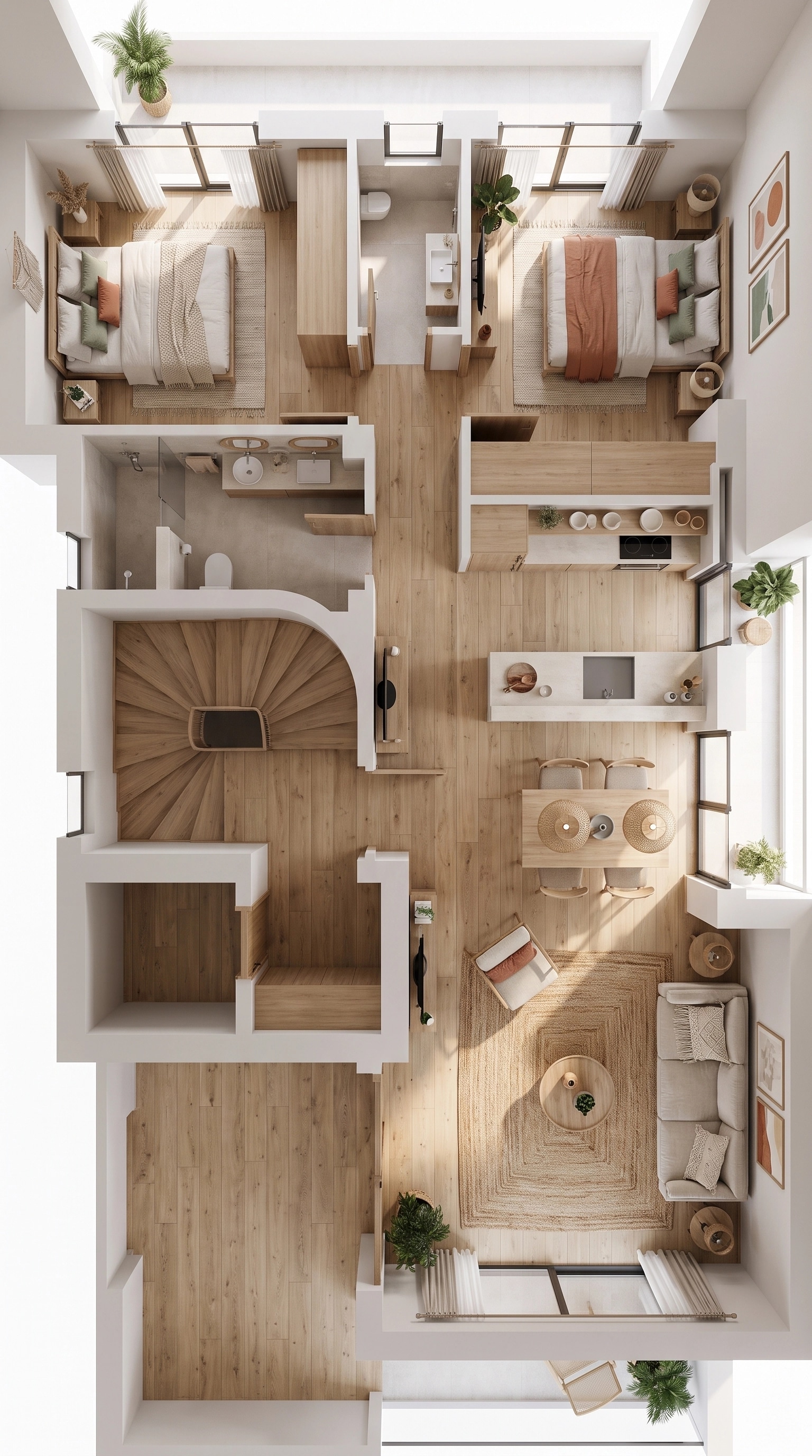 Interior design in Scandinavian style — Living Room by GenRoom AI