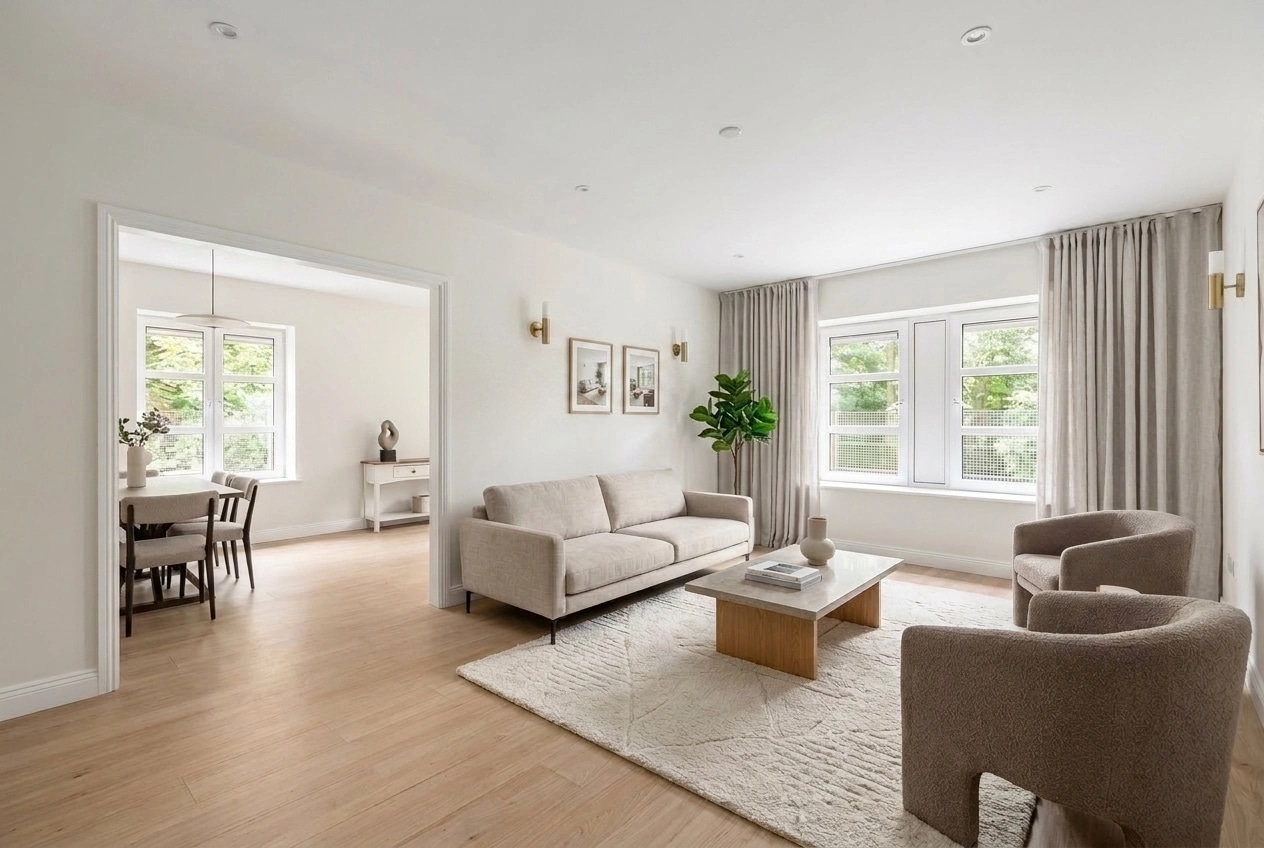 Minimalism Living Room design — interior photo by GenRoom AI