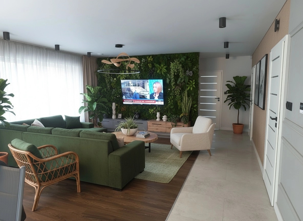 Interior design in Biophilic style — Living Room by GenRoom AI