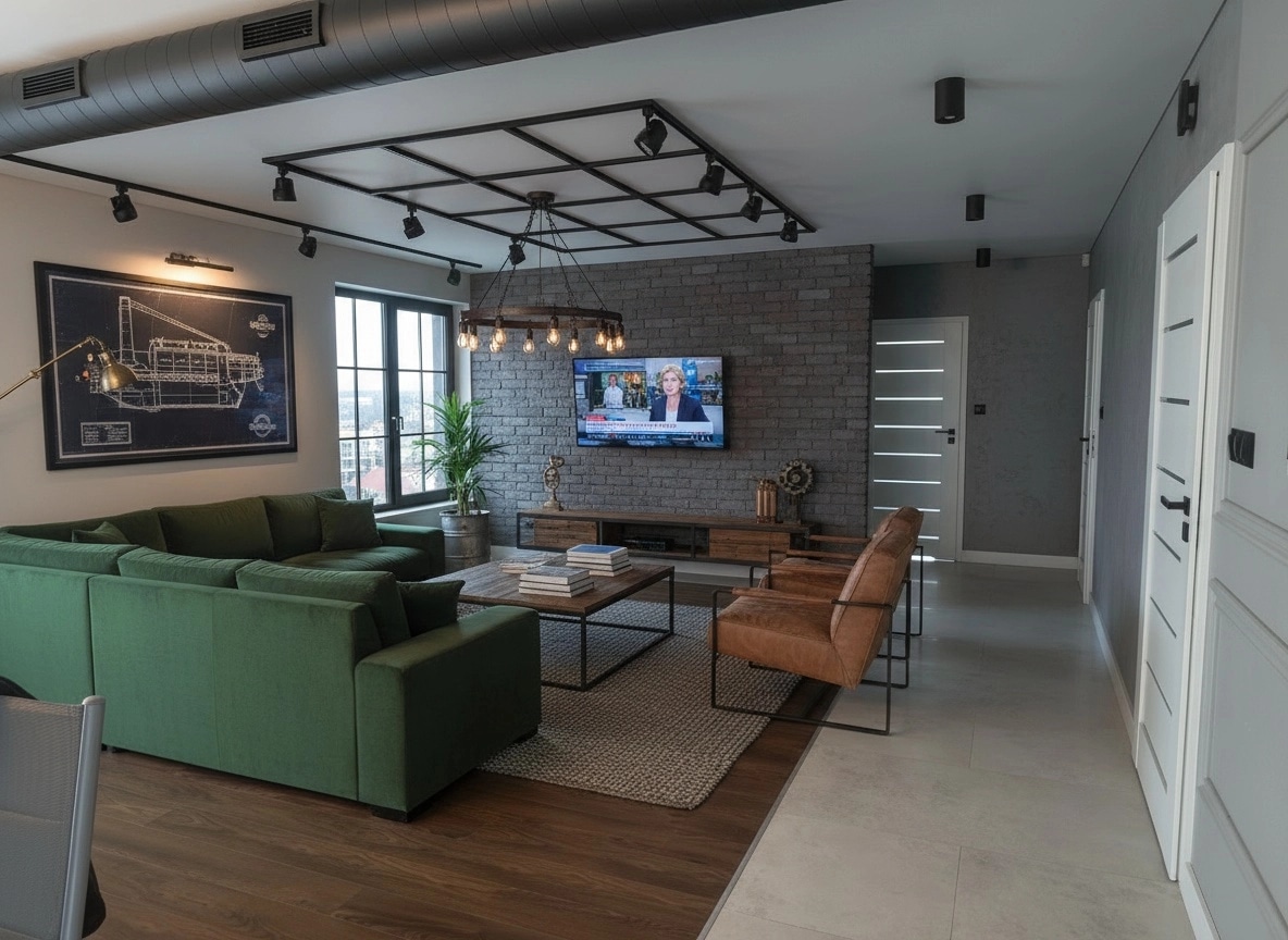 Interior design in Loft / Industrial style — Living Room by GenRoom AI