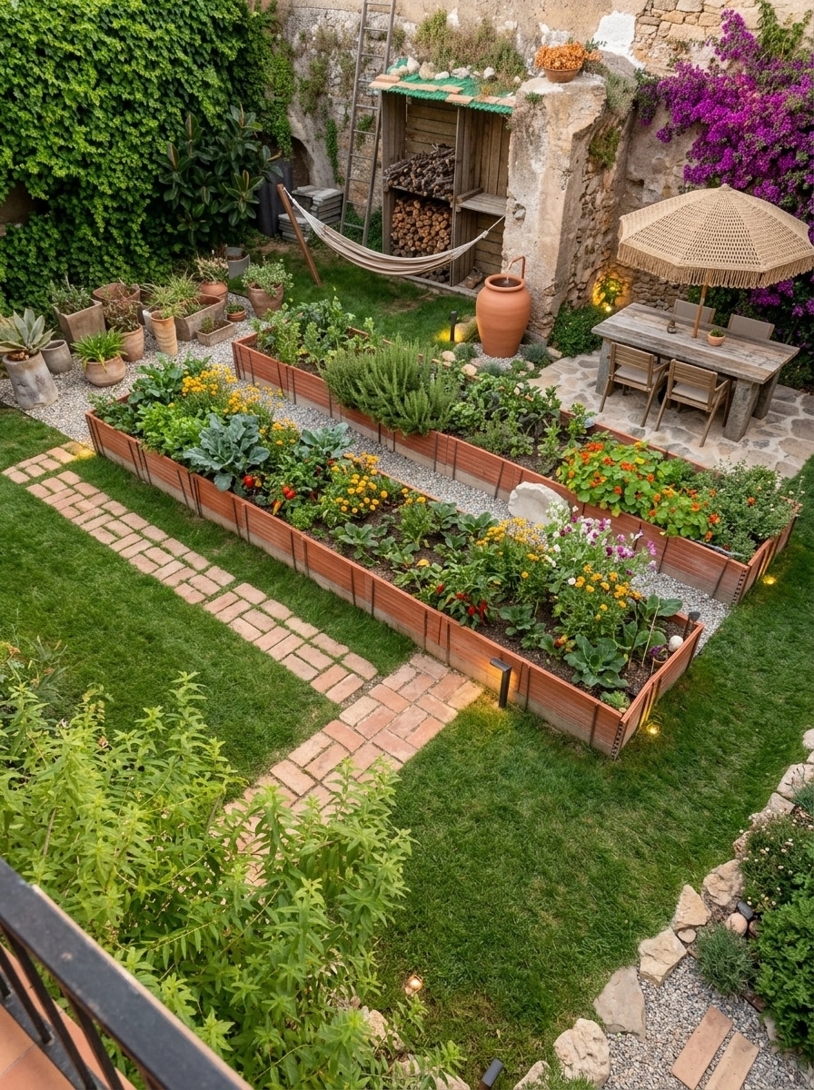 Landscape design in Eco Natural Garden style — Yard by GenRoom AI