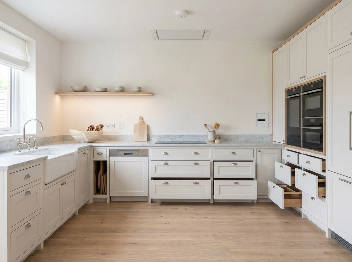 Kitchen interior in Coastal / Hamptons style — photo by GenRoom AI
