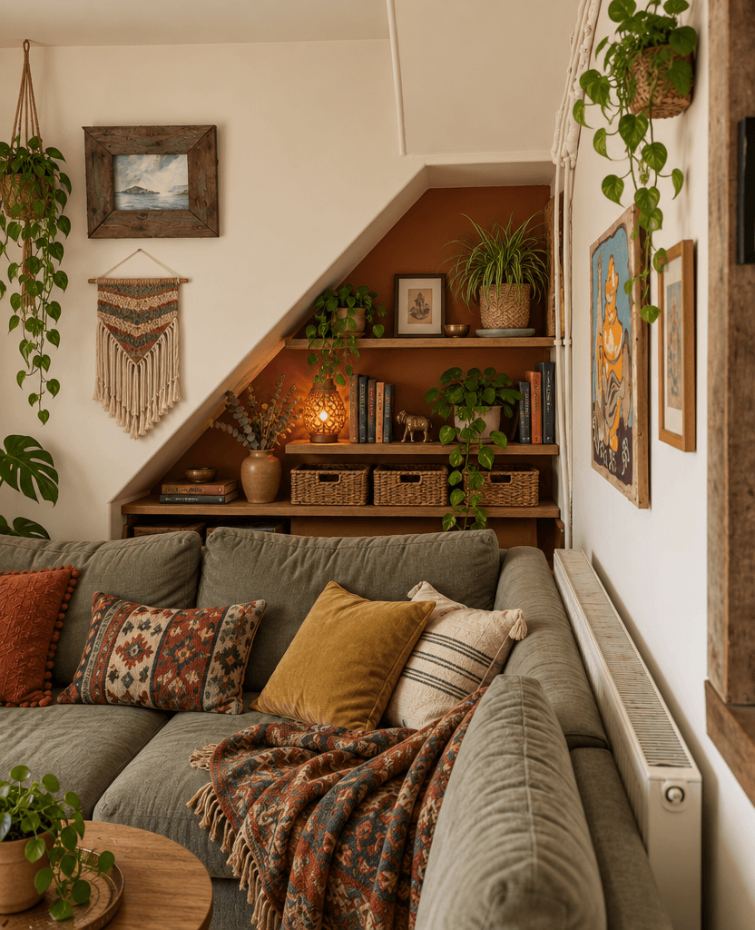 Design d'intérieur en style Bohemian — Salon par GenRoom AI