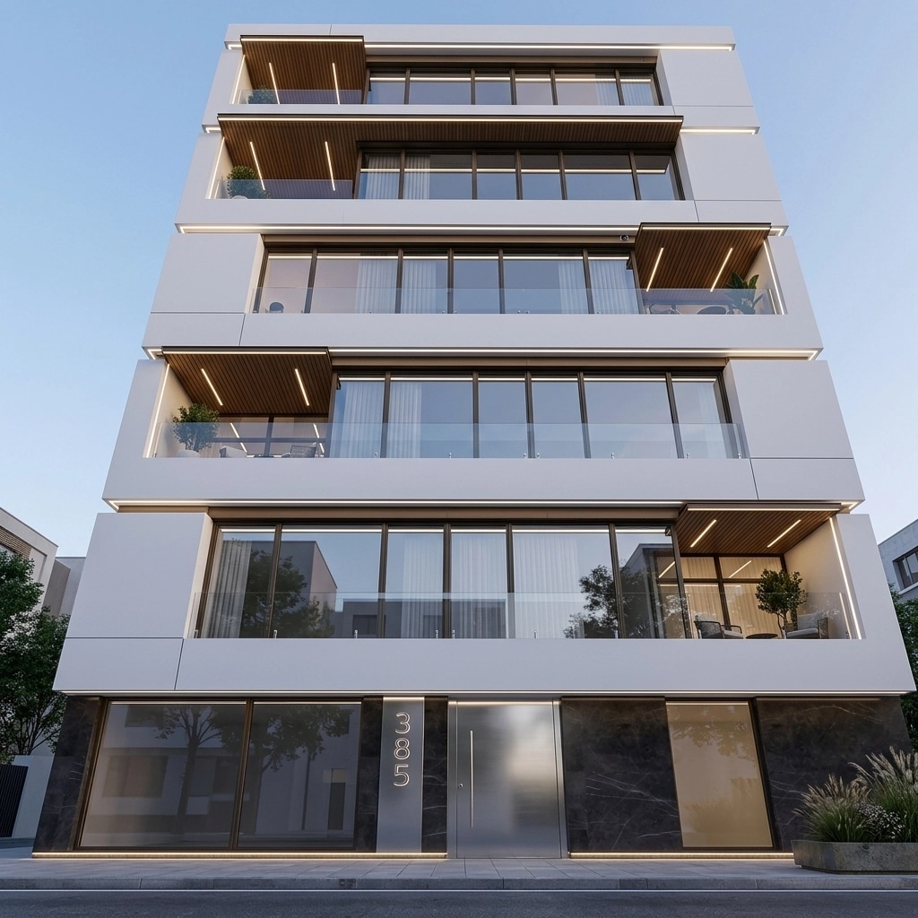 Hi-Tech Facade Façade design — facade photo by GenRoom AI