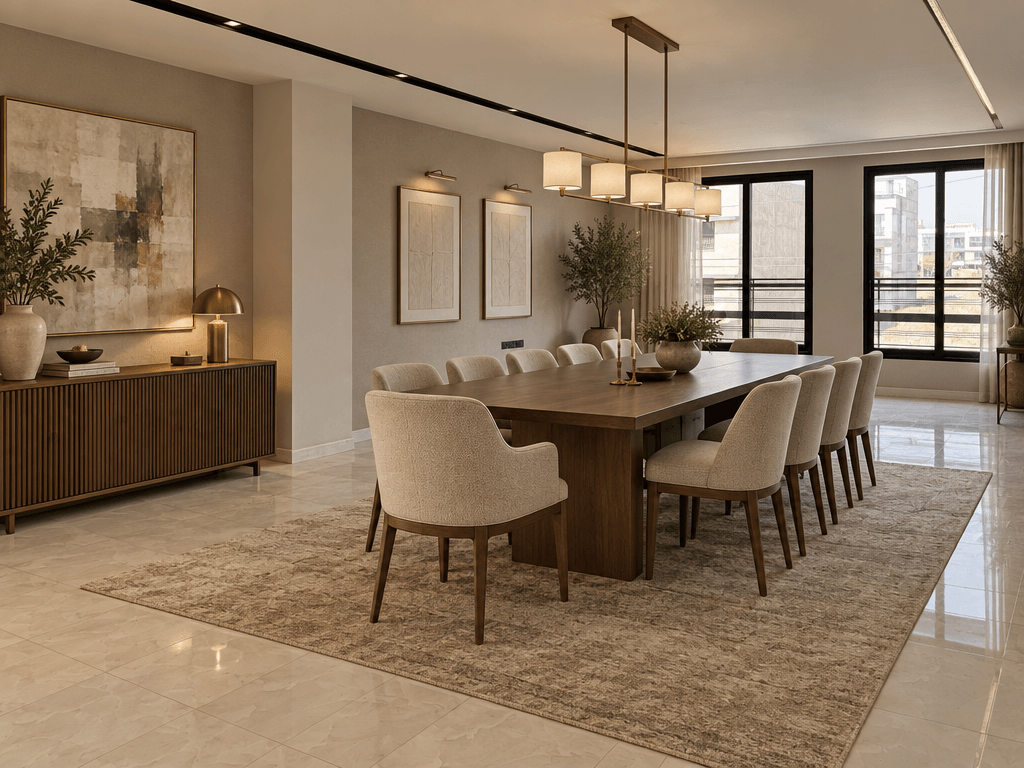 Interior design in Transitional style — dining_room by GenRoom AI