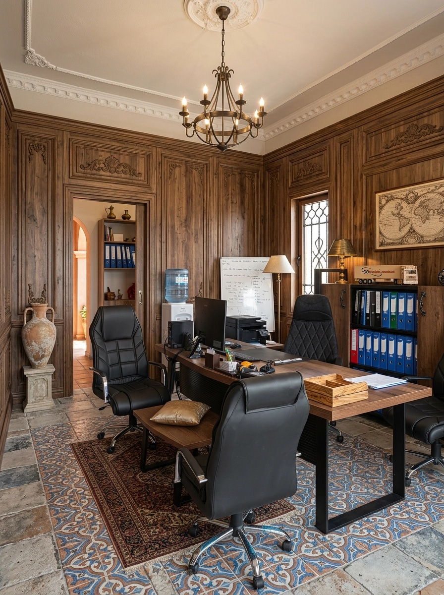 Mediterranean Office design — interior photo by GenRoom AI