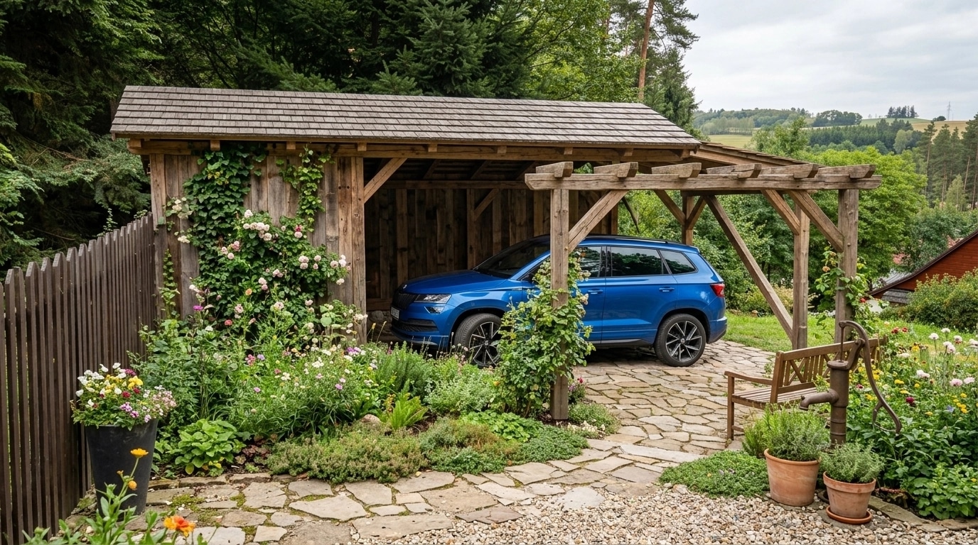 Country Rustic Garden Yard design — yard photo by GenRoom AI
