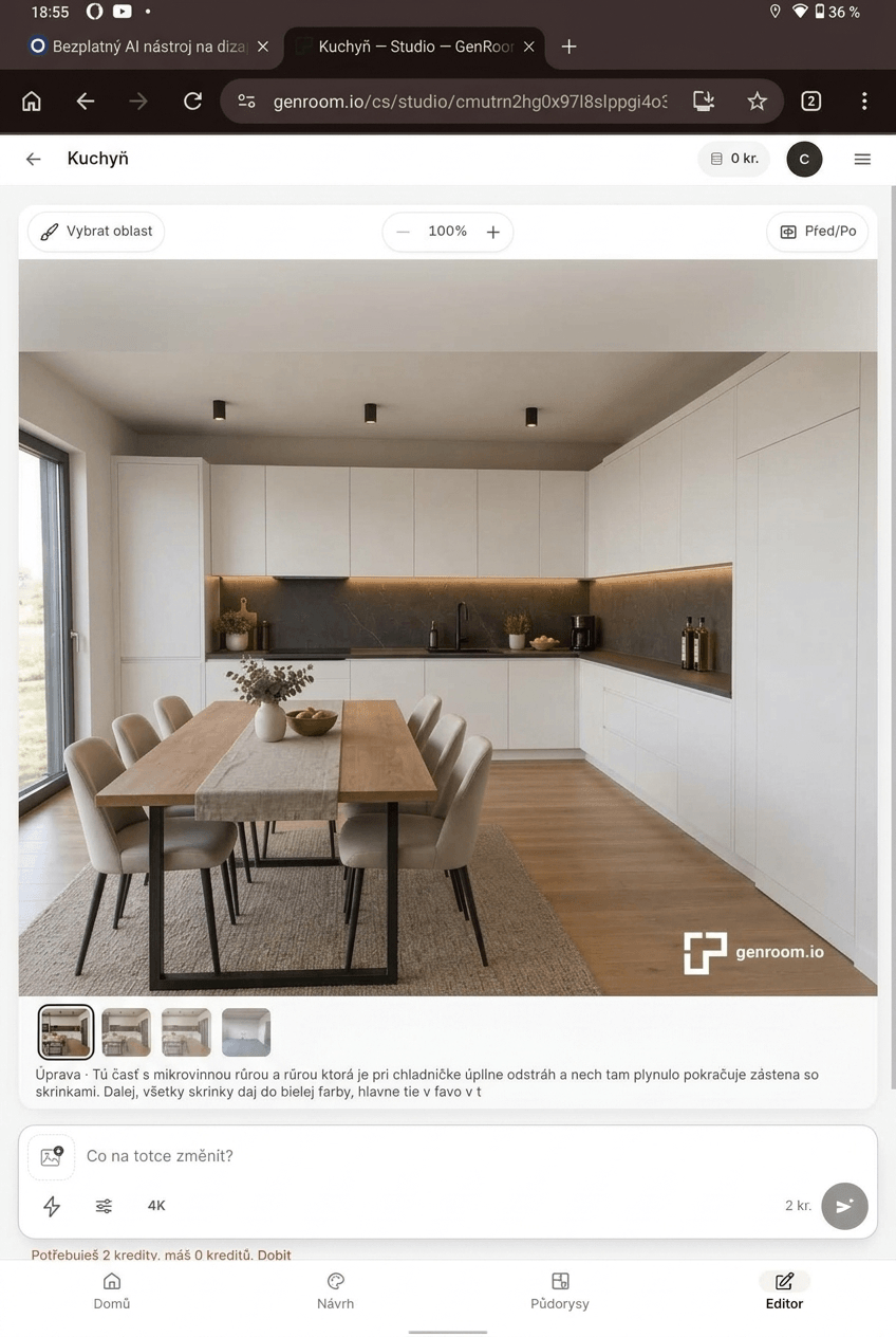 Kitchen interior in no_style style — photo by GenRoom AI