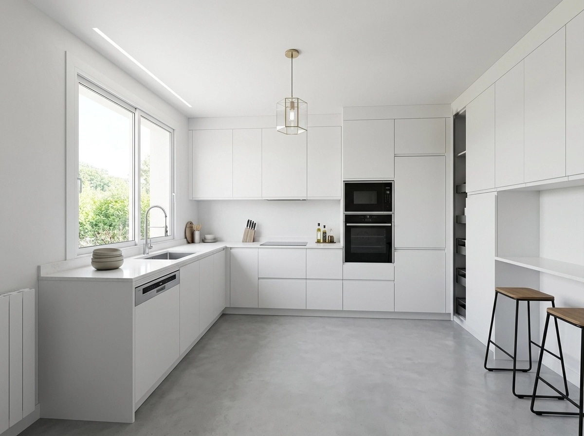 Minimalism Kitchen design — interior photo by GenRoom AI