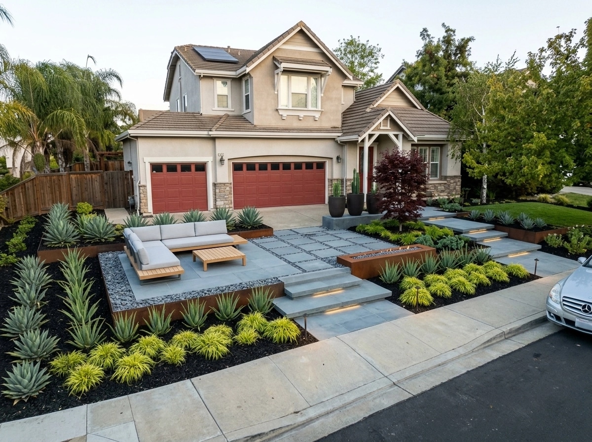 Landscape design in Minimalist Yard style — Yard by GenRoom AI