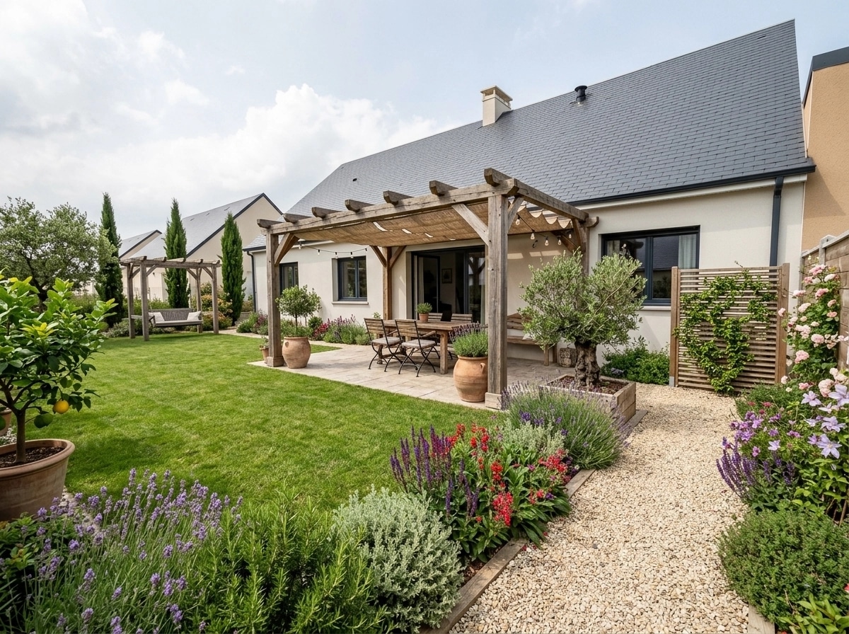 Country Rustic Garden Yard design — yard photo by GenRoom AI