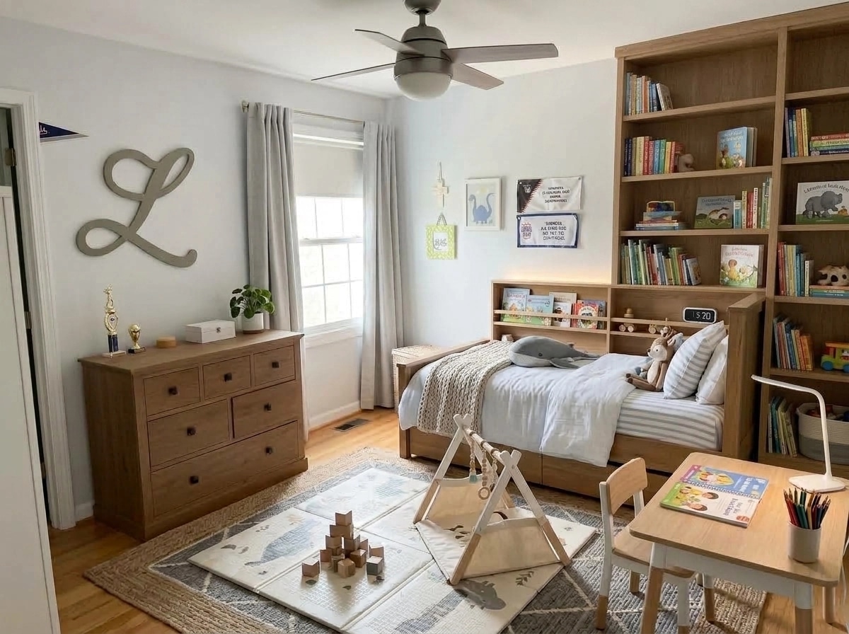 Scandinavian Habitación Infantil design — interior photo by GenRoom AI