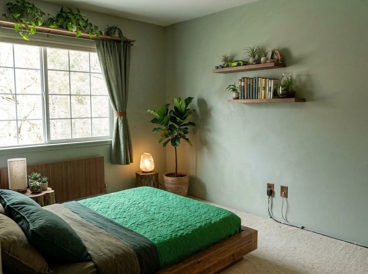 Biophilic Bedroom design — interior photo by GenRoom AI