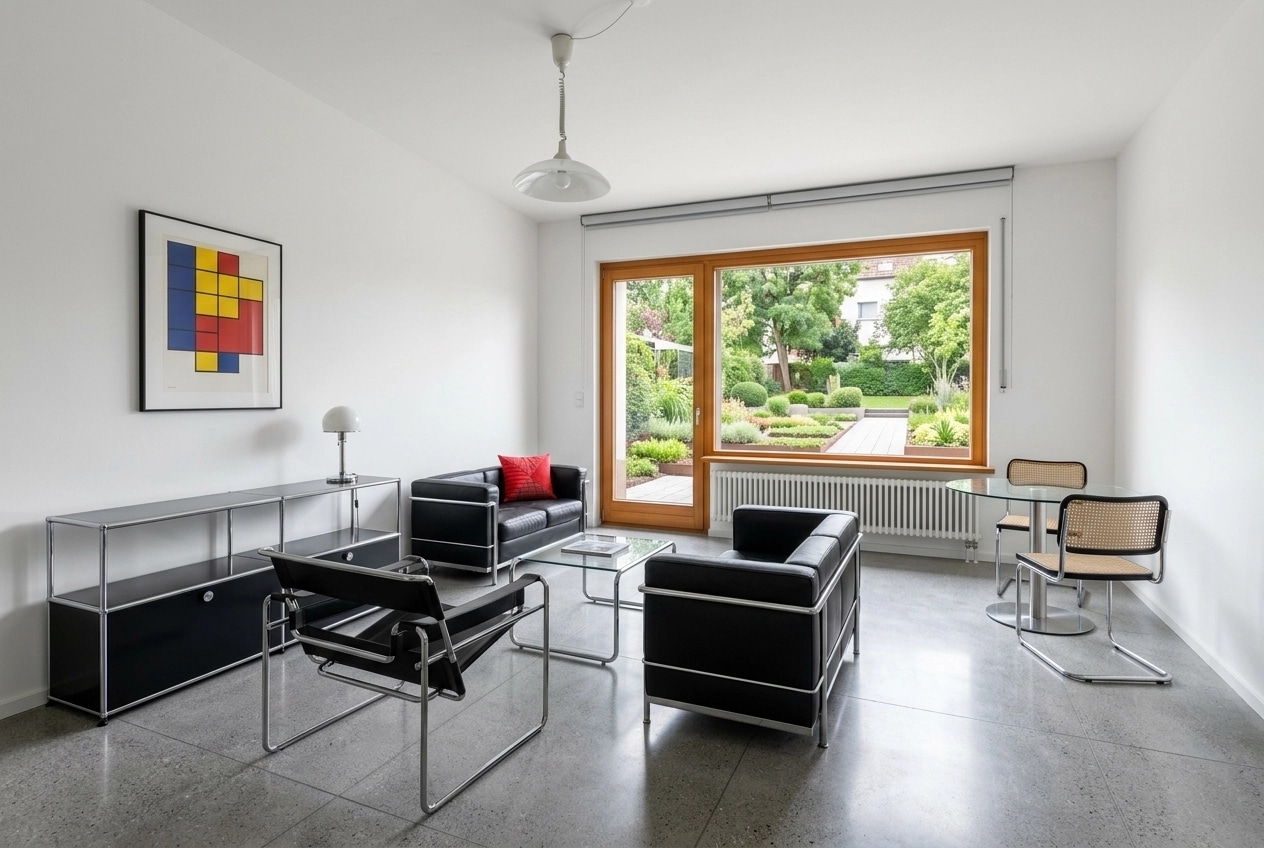 Interior design in Bauhaus style — Living Room by GenRoom AI