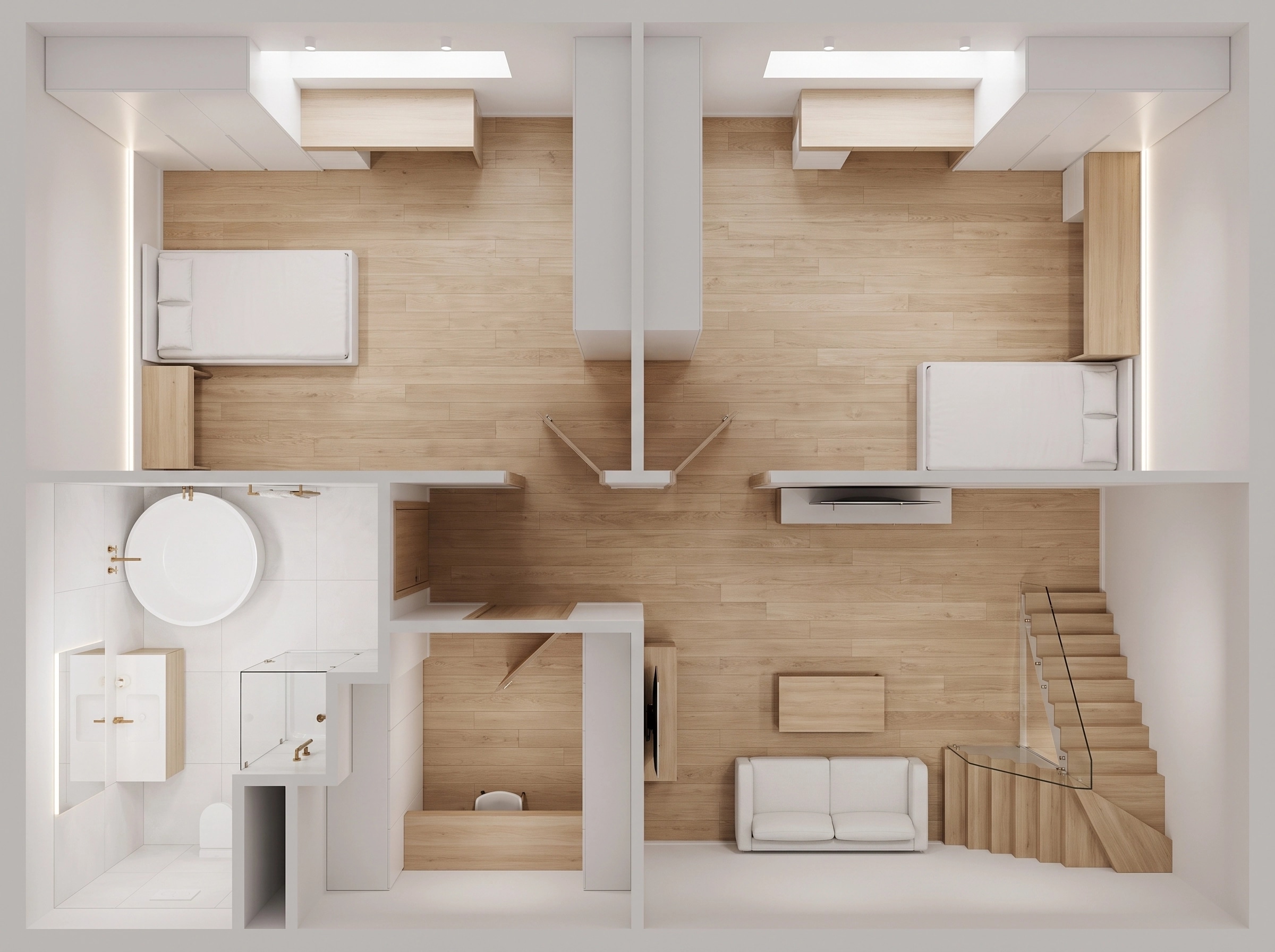 Minimalism Living Room design — interior photo by GenRoom AI