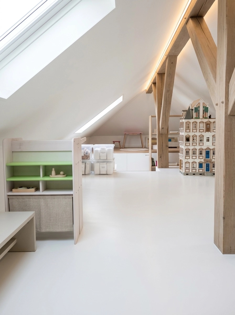 Interior design in Minimalism style — attic by GenRoom AI