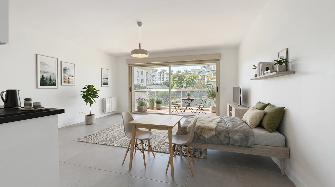 Interior design in Scandinavian style — studio by GenRoom AI