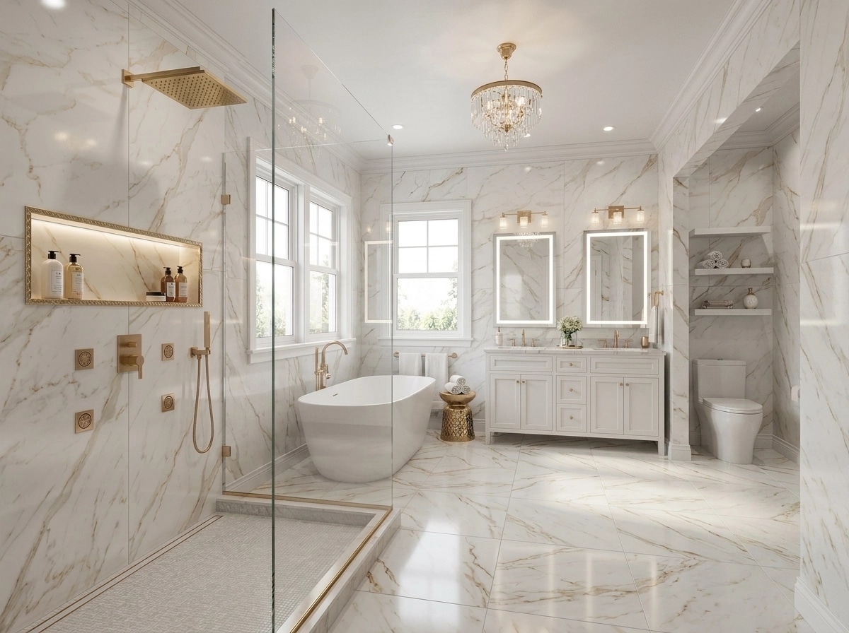 Interior design in Transitional style — Bathroom by GenRoom AI