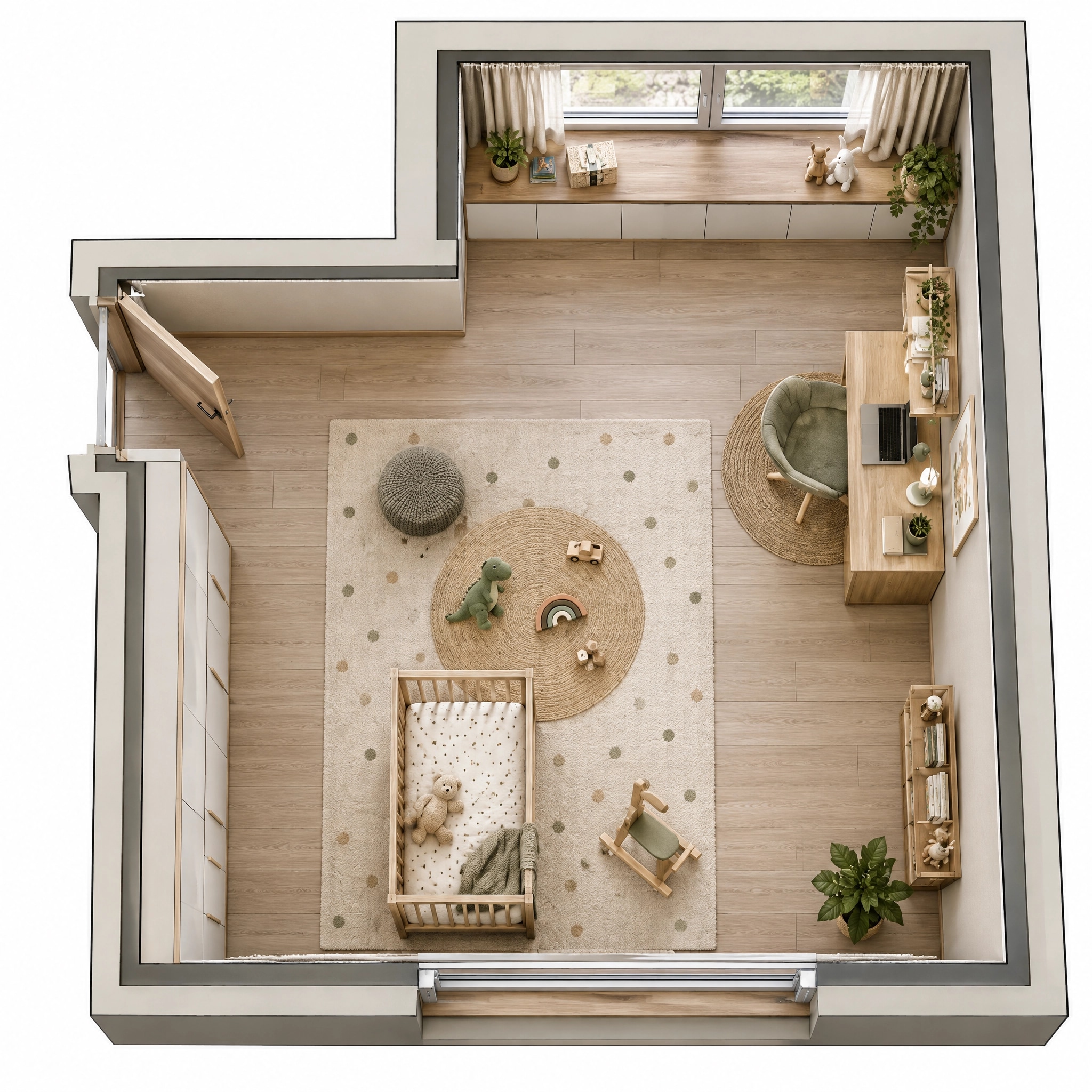 Interior design in Scandinavian style — Living Room by GenRoom AI