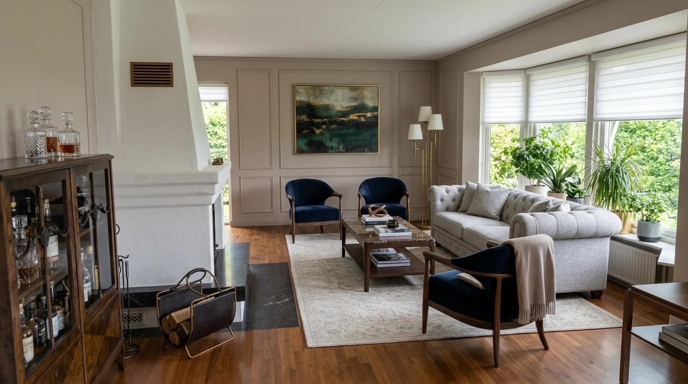 Interior design in Transitional style — Living Room by GenRoom AI