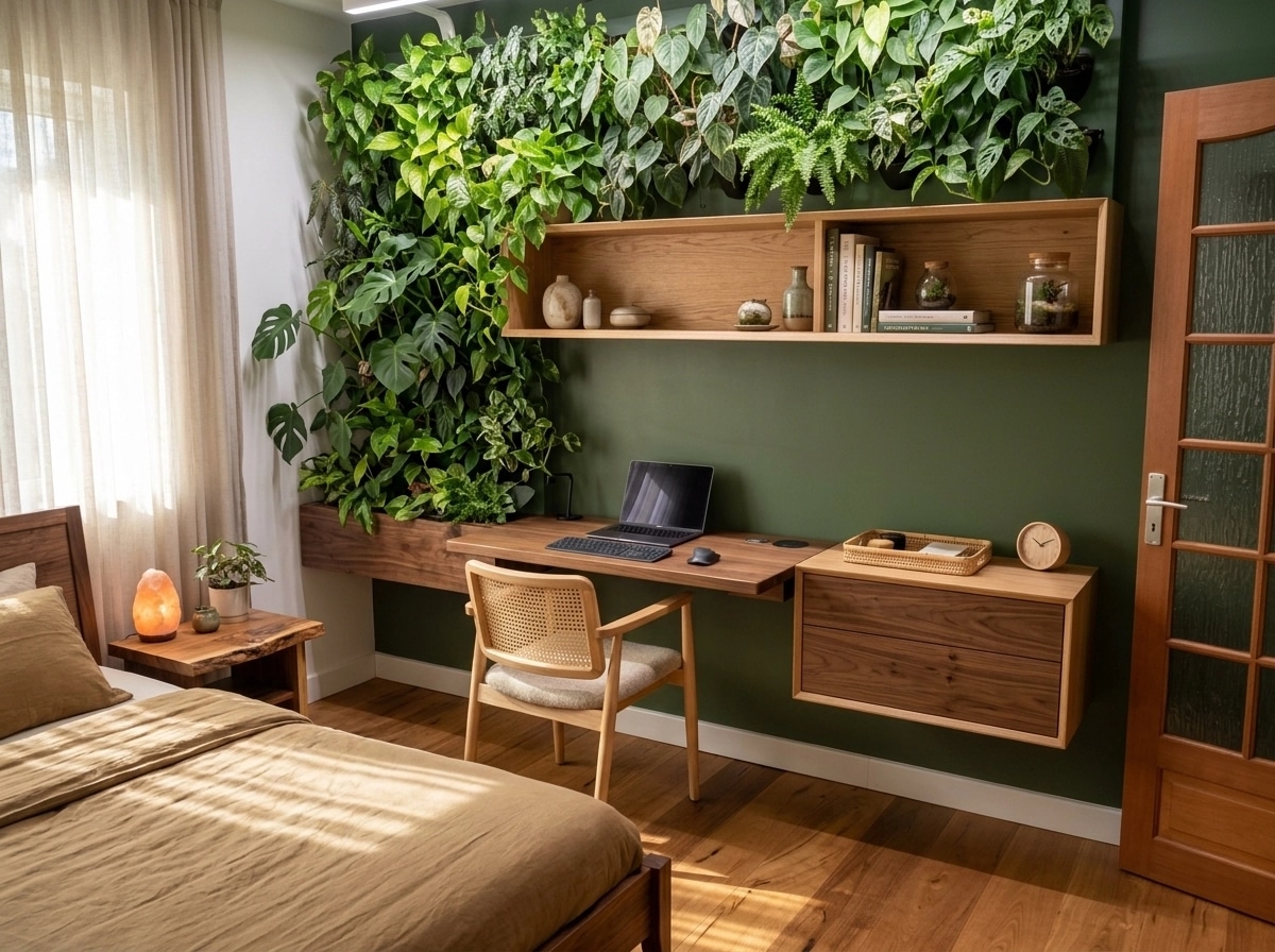 Interior design in Biophilic style — Bedroom by GenRoom AI