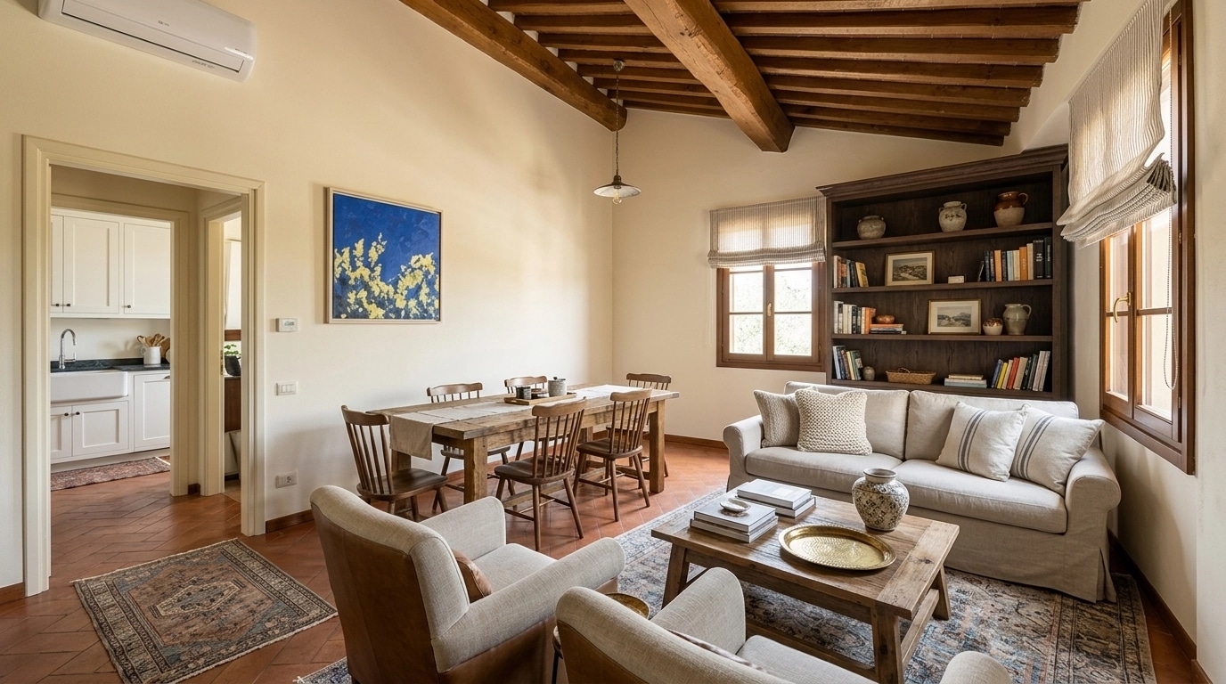 Modern Farmhouse Living Room design — interior photo by GenRoom AI