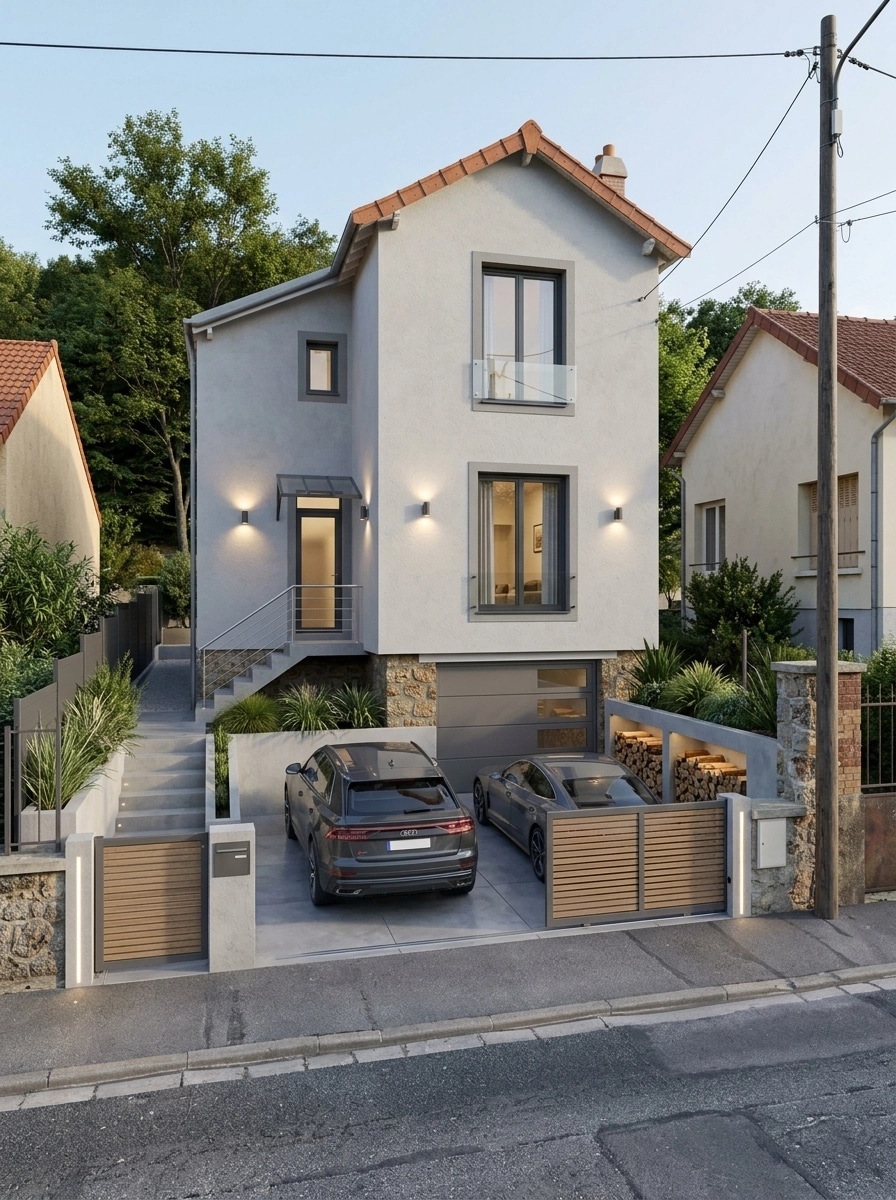 Contemporary Facade Facade design — facade photo by GenRoom AI