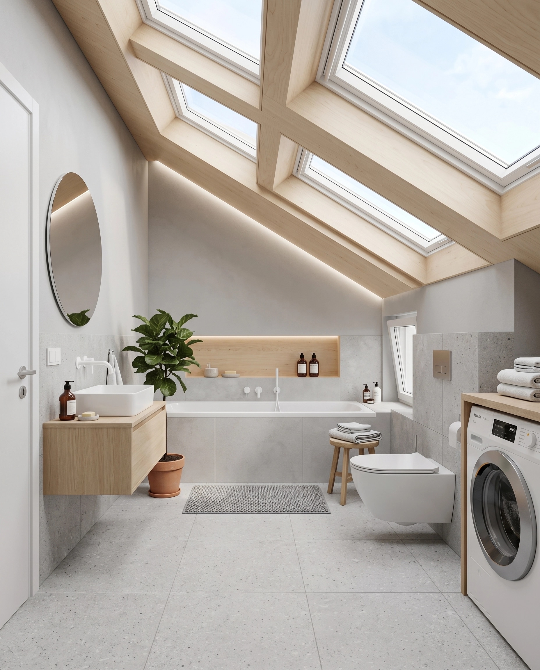Interior design in Scandinavian style — Bathroom by GenRoom AI