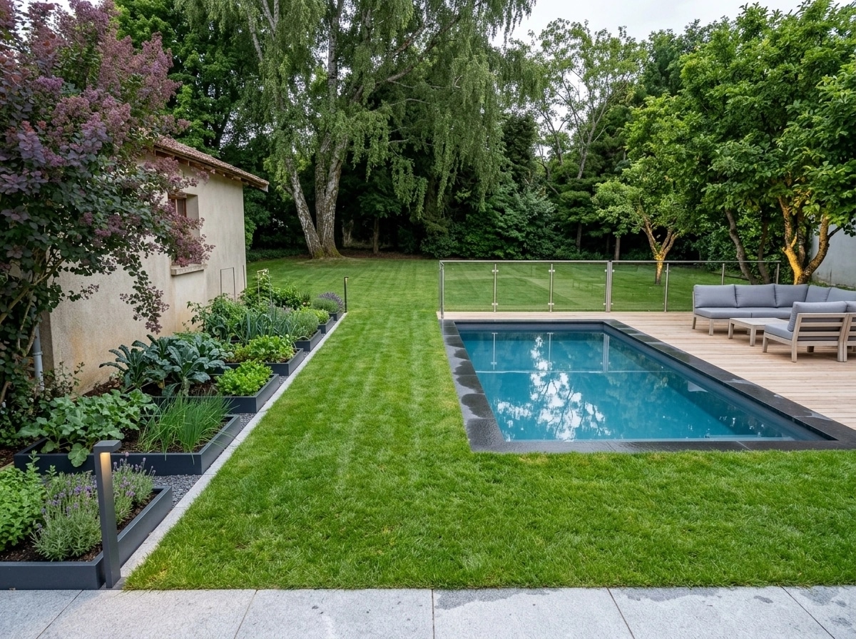 Landscape design in Scandinavian Garden style — Yard by GenRoom AI